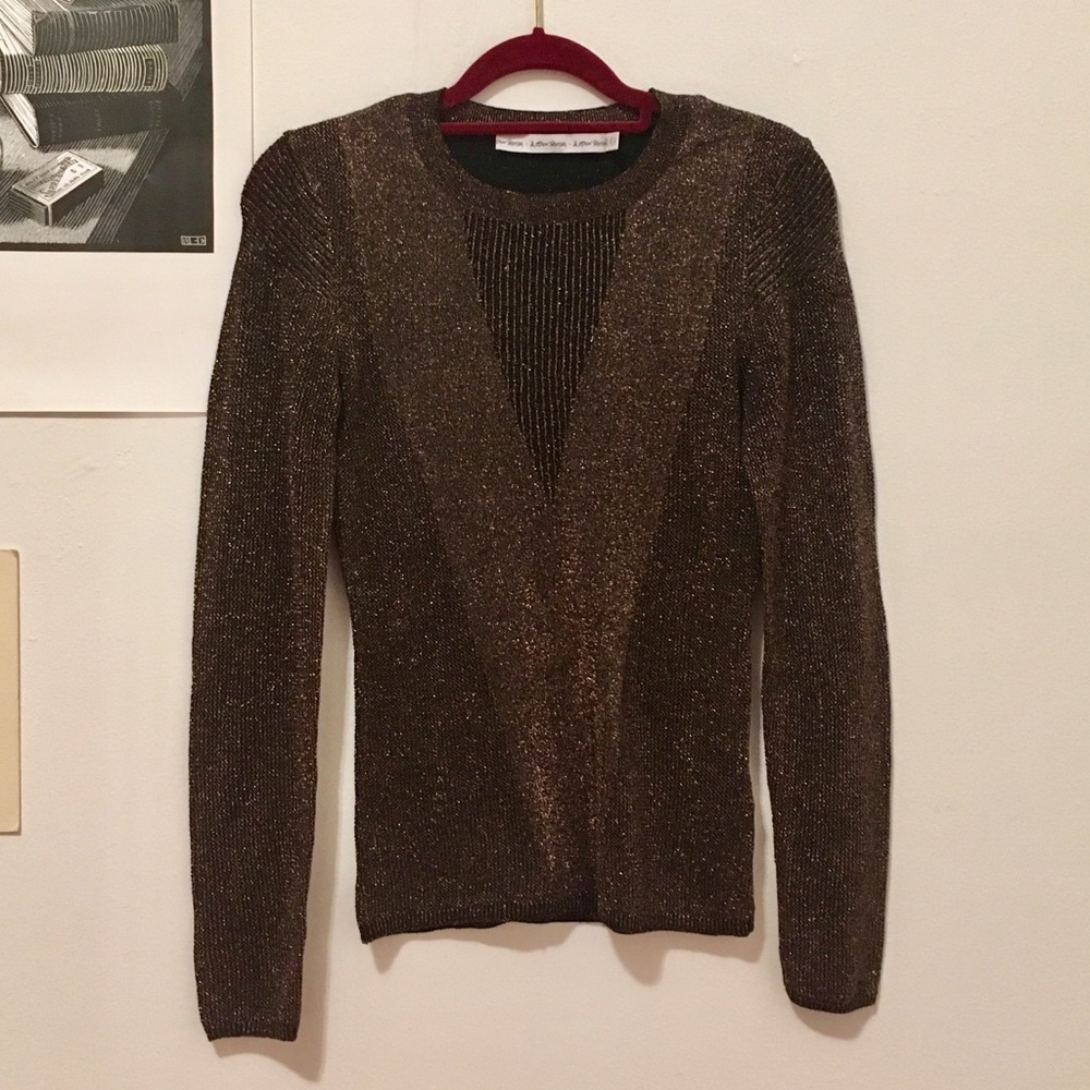 & Other Stories Metallic Knit Pullover